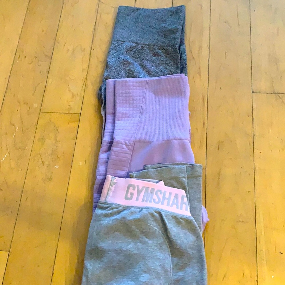 Three pack gym shark leggings